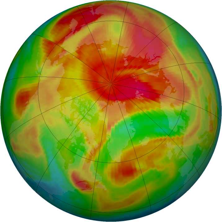 Arctic ozone map for 04 April 1999